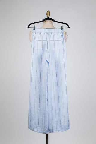 Blue linen striped comfy trousers (0+2)