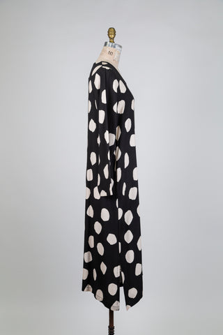 Robe noire à pois crème (10+)