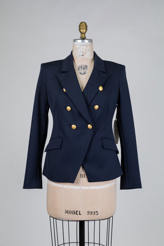 Blazer marine à double boutonnage doré (6)