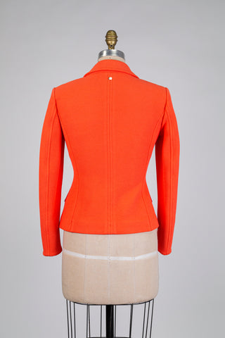 Blazer à maille nid d'abeille orange (XS)