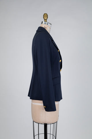 Blazer marine à double boutonnage doré (6)