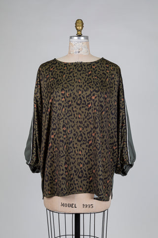 Blouse kaki imprimé léopard (14/16)
