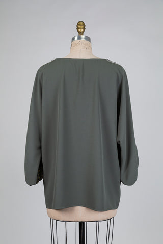 Blouse kaki imprimé léopard (14/16)