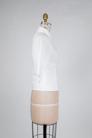 Chemisier blanc effet corset à dos ouvert (2+4)