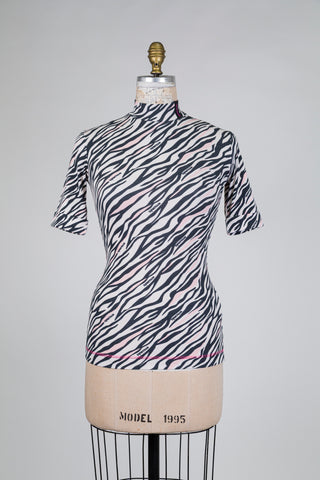 Black and pink zebra print top (4)