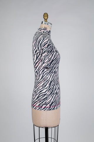 Black and pink zebra print top (4)