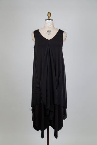 Robe noire à voilage (S)