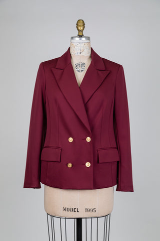 Blazer bourgogne aux boutons dorés (6)