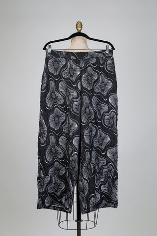 Pantalon floral noir et blanc (XS-M-L-XL)