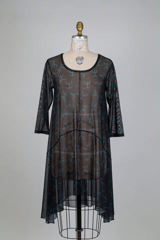 diaphanous black Poseidon dress (S)
