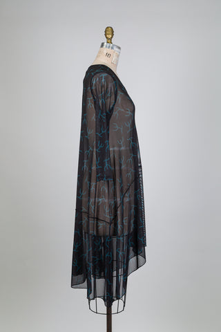 diaphanous black Poseidon dress (S)