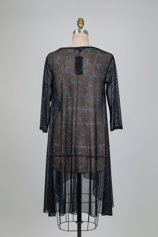 diaphanous black Poseidon dress (S)
