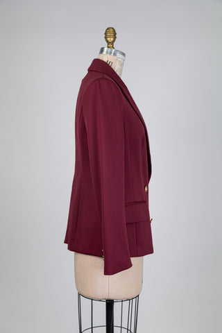 Blazer bourgogne aux boutons dorés (6)