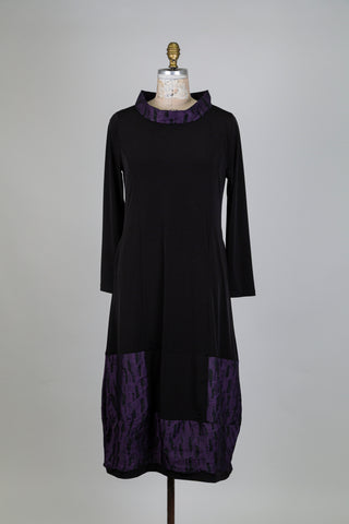 Robe ballon noire traits de peintre (S)