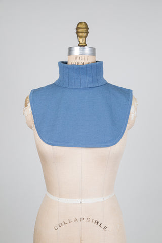 Faux turtleneck in astral blue (one size)