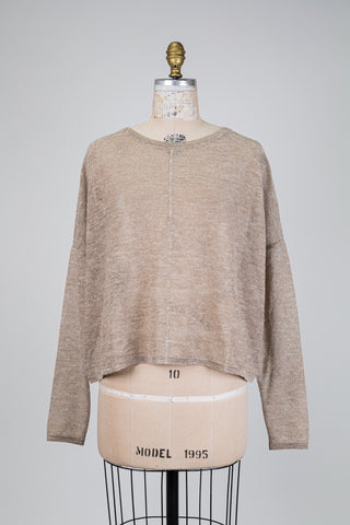 Sparkling beige knit top (OS)