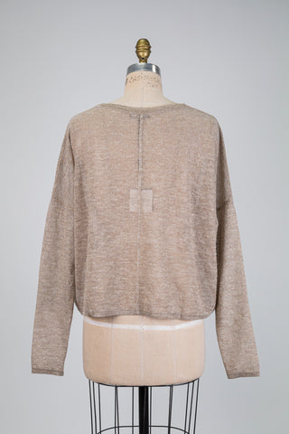Sparkling beige knit top (OS)