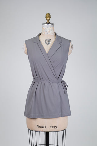 Haut cache-coeur gris brume ( S-M-L)
