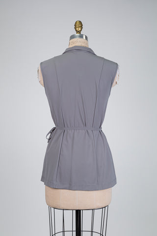 Haut cache-coeur gris brume ( S-M-L)