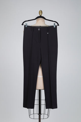 Black textured cigarette trousers (XS+S)