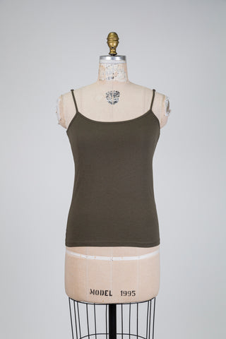 Camisole kaki à bretelles réglables (4)