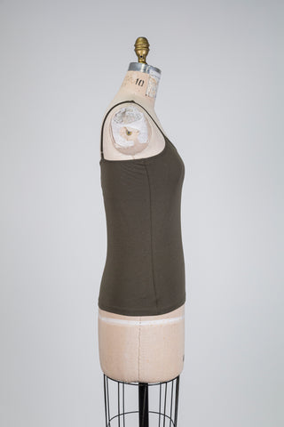 Camisole kaki à bretelles réglables (4)