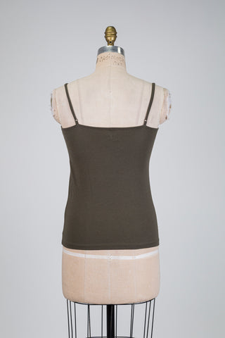 Camisole kaki à bretelles réglables (4)