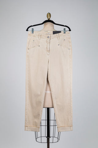 Sand beige denim trousers (10)