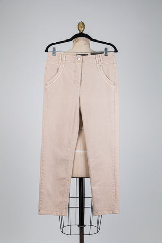 Pantalon denim beige sable (6+8)