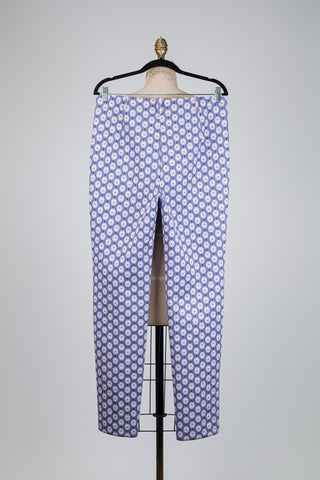 Lavender medallion print trousers (M)