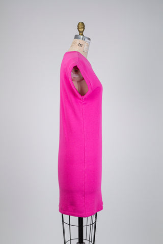Pink fleece T-shirt dress (6)
