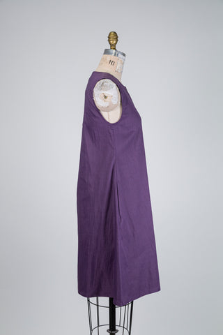 Purple techno linen dress (XS+XL)