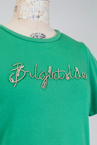 Green "Brightside" Rhinestone T-Shirt (6)