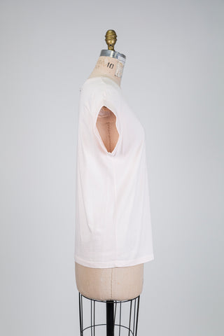 Peach pink T-shirt with embroidered palm tree motif (6)