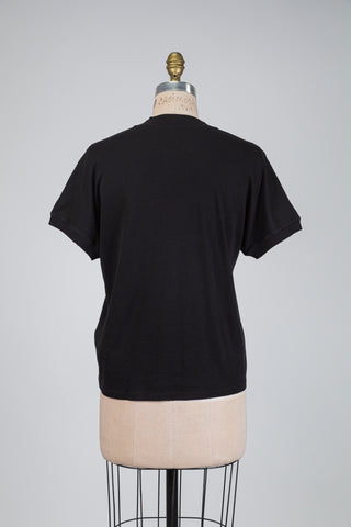 T-shirt noir à col bijou (L+XL)