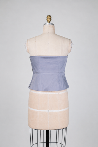 Bustier en satin gris (8)