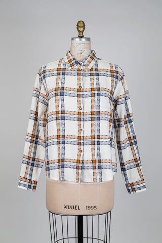 Chemisier tartan en coton bio (S)