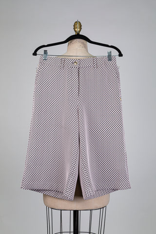 Bermuda en jacquard noir et rose (6)