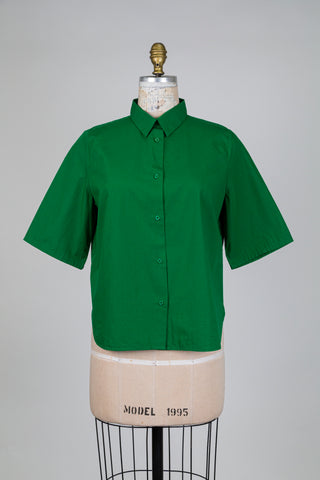 Chemisier en coton bio vert (S)