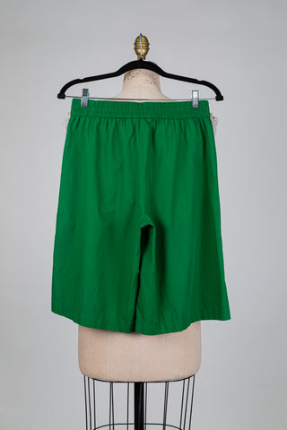 Bermuda en coton bio vert (S)