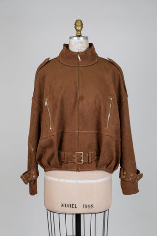 Veste en faux suède à accents dorés (6)