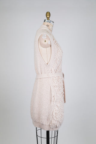 Cream peach textured wool cardigan (6)