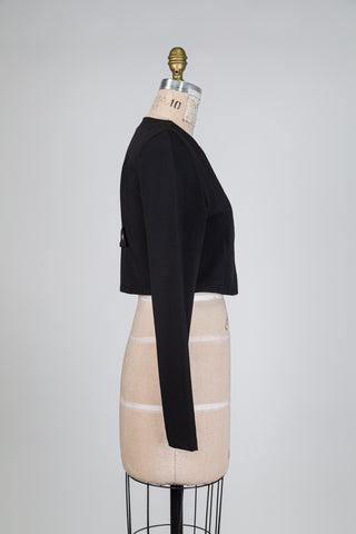 Spencer noir structuré à attache cachée (S)