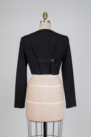 Spencer noir structuré à attache cachée (S)