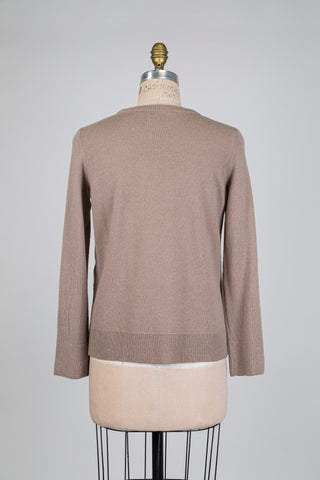 Chandail luxueux taupe à col amovible (6)