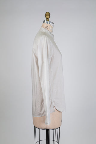 Chemisier col mao sauge à pois noir (6)