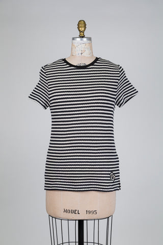 Black and cream striped knit T-shirt (10)