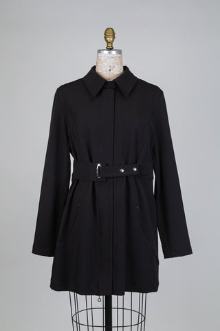 Veste noire à ceinture "snap" (M+L)