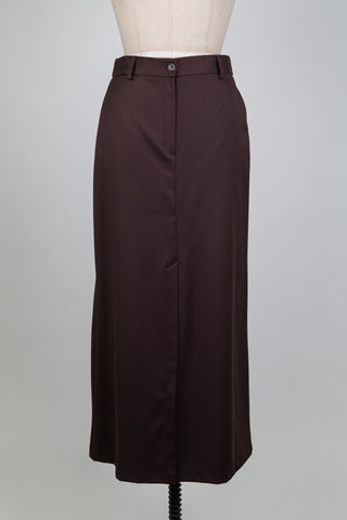 Jupe maxi brun épice envoûtante (S)