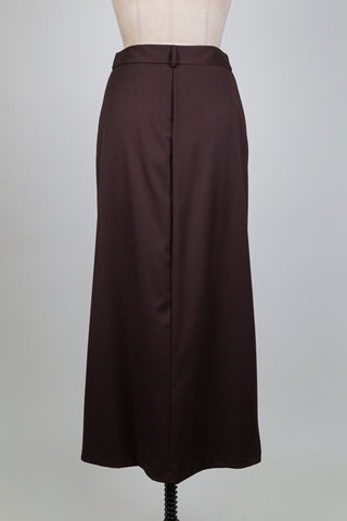 Jupe maxi brun épice envoûtante (S)